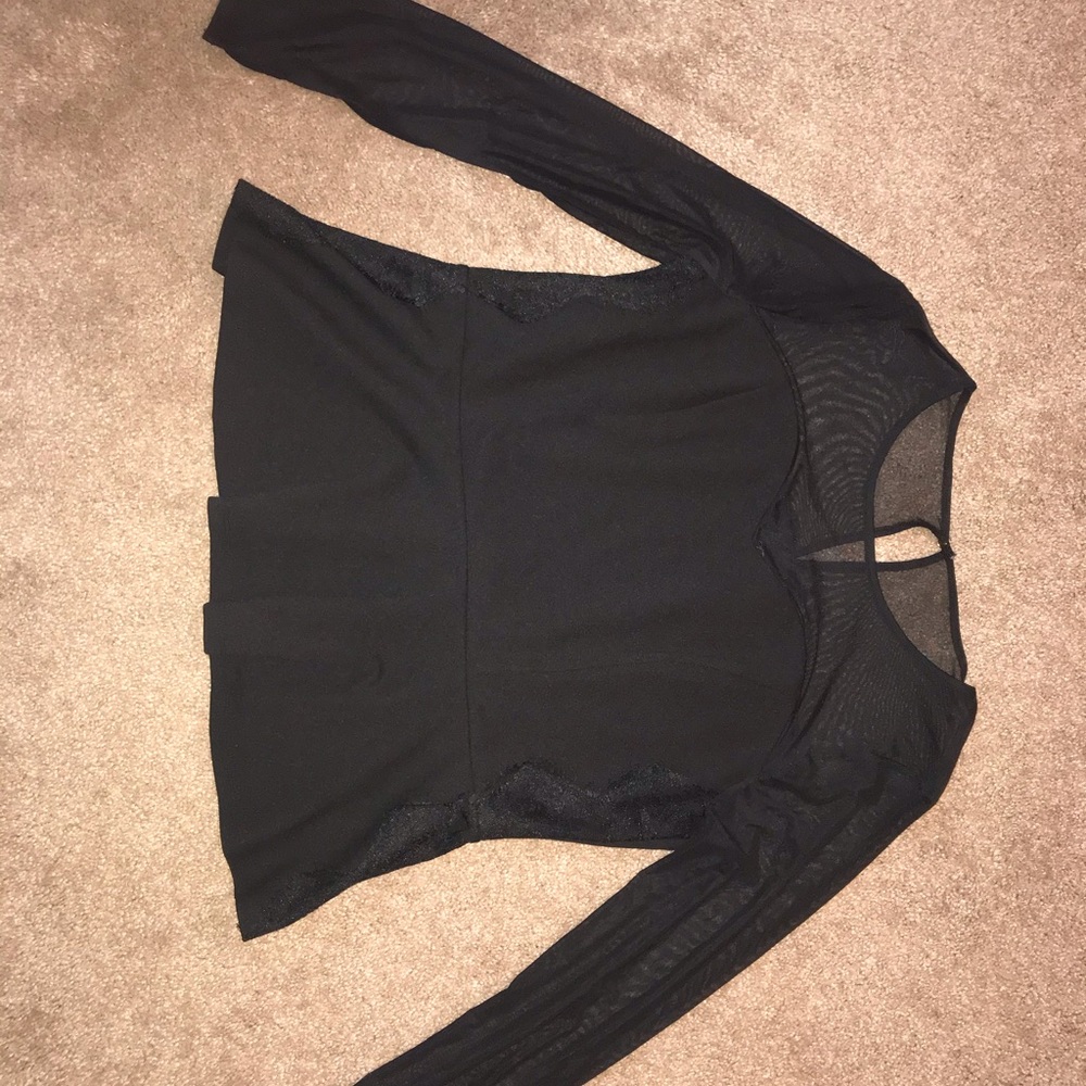 Black peplum top